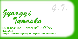 gyorgyi tamasko business card