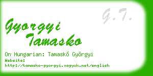 gyorgyi tamasko business card